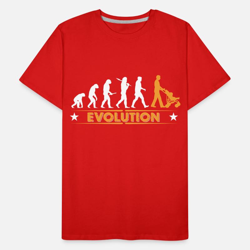 Walking Dad - Evolution Men's Premium Organic T-Shirt