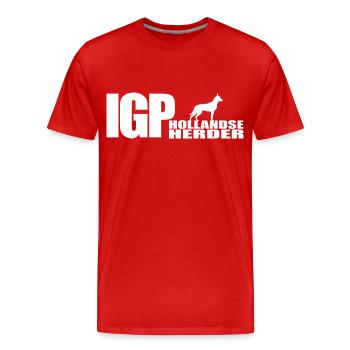 IGP HOLLANDSE HERDER Wilsigns Hundesport Hunde - Männer Premium Bio T-Shirt - Rot - Vorne - Damien (186cm)