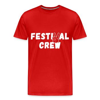 ÉQUIPE DU FESTIVAL - T-shirt bio Premium Homme - rouge - Devant - Damien (186cm)