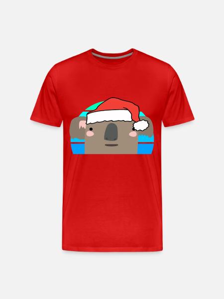 Christmas Koala - Men's Premium Organic T-Shirt - red