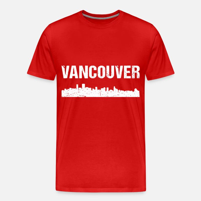 Vancouver Skyline - Männer Premium Bio T-Shirt - Rot
