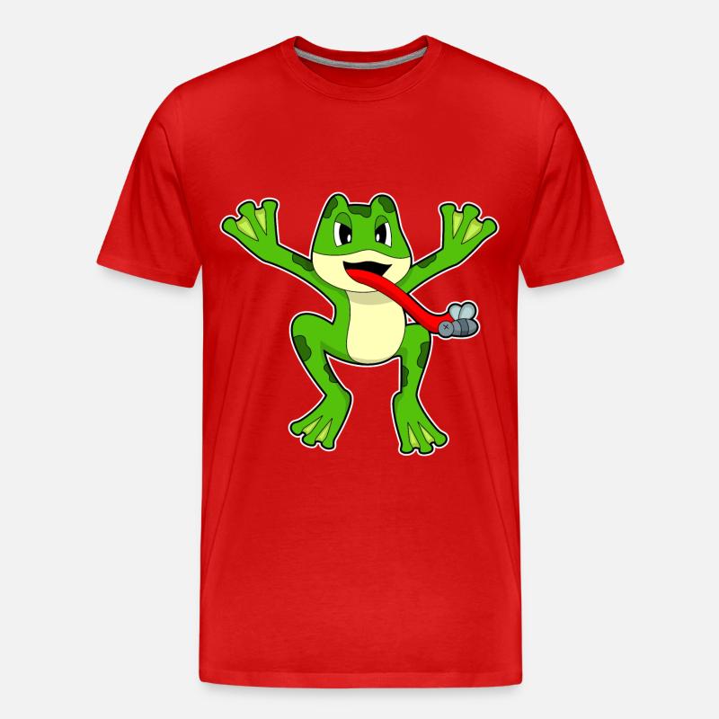 Frosch Fliege - Männer Premium Bio T-Shirt - Rot