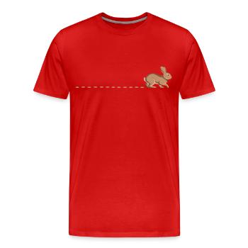 Rabbit Tracks Rabbit Rabbit Tracks Rabbit Tracks Rabbit Track Rabbit - Men's Premium Organic T-Shirt - red - Front - Damien (186cm)