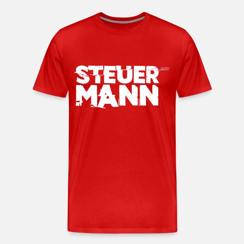 Steuermann - Männer Premium Bio T-Shirt - Rot