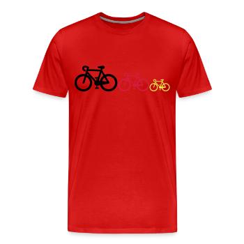 Black-red-gold - Men's Premium Organic T-Shirt - red - Front - Damien (186cm)