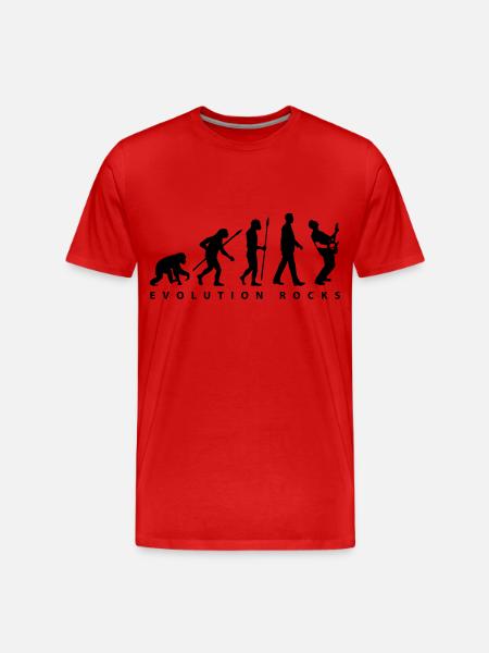 evolution_rocks_032012_g1c - Men's Premium Organic T-Shirt - red