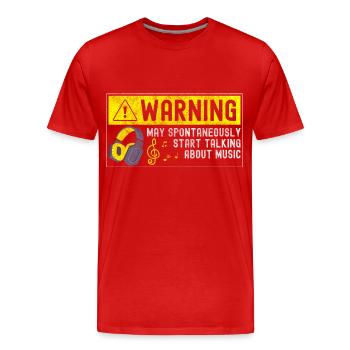 Musik Band Konzert Musikstil - Männer Premium Bio T-Shirt - Rot - Vorne - Damien (186cm)