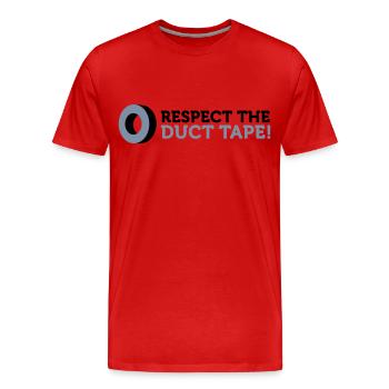 Respecter la Duct Tape! - T-shirt bio Premium Homme - rouge - Devant - Damien (186cm)