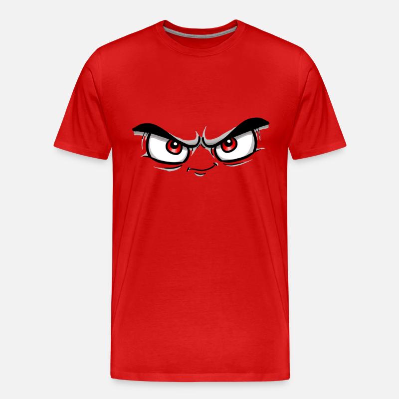 Rotes Gesicht - Männer Premium Bio T-Shirt - Rot