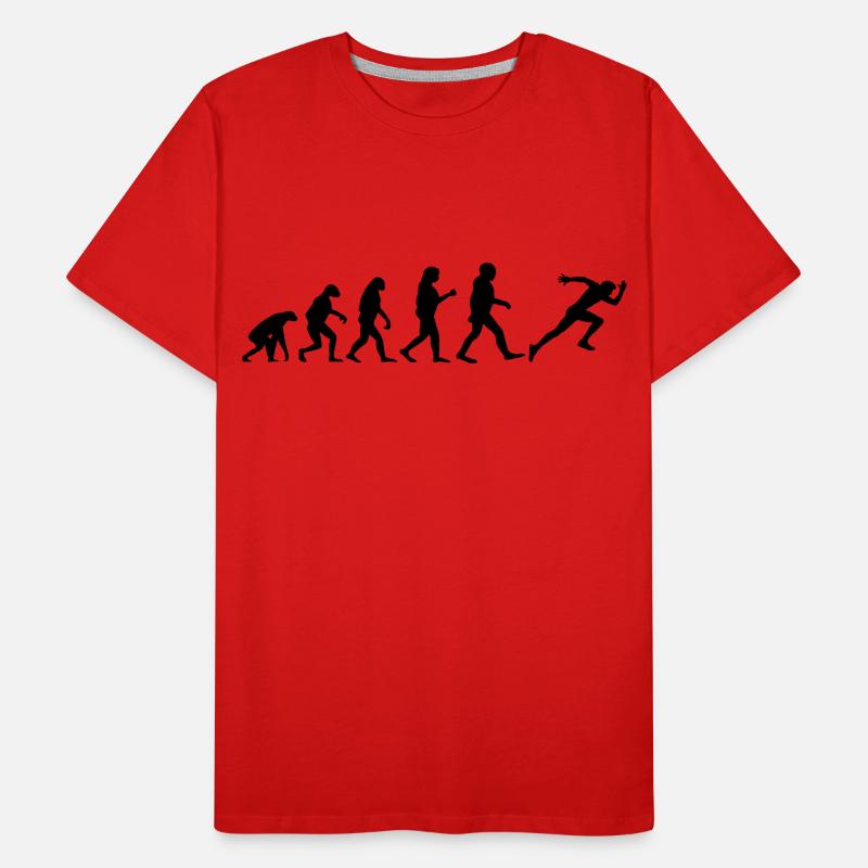 Runner Race Sprint Evolution Sprint Running Men's Premium Organic T-Shirt