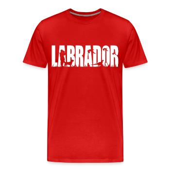 LABRADOR Jagdhund Jagdhunde Labbi Wilsigns - Männer Premium Bio T-Shirt - Rot - Vorne - Damien (186cm)
