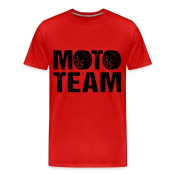 Moto Team Motorrad Motorsport - Männer Premium Bio T-Shirt - Rot - Vorne - Damien (186cm)
