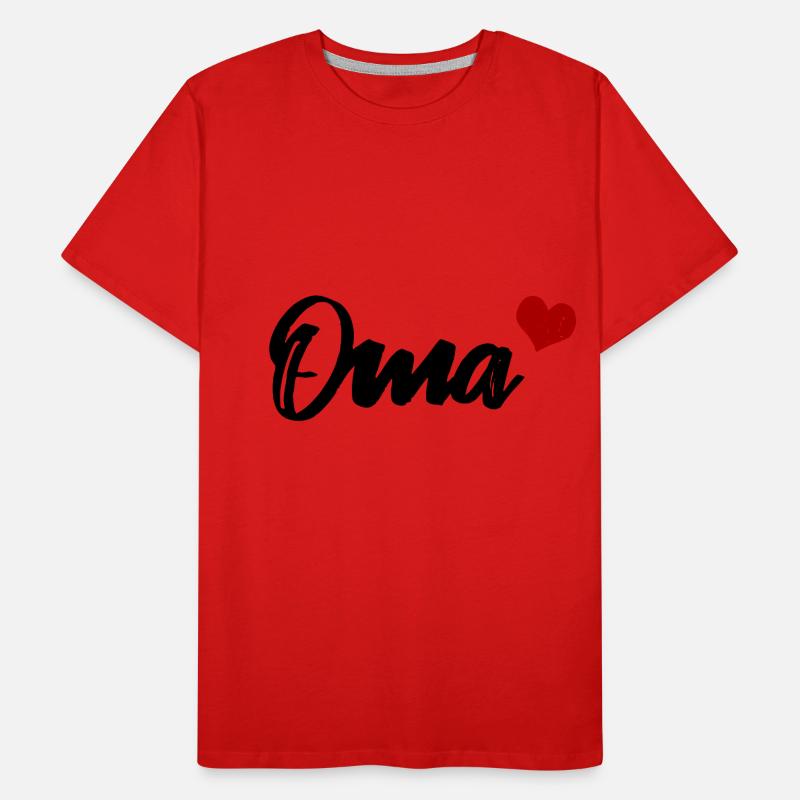 Oma Großmutter Herz Männer Premium Bio T-Shirt