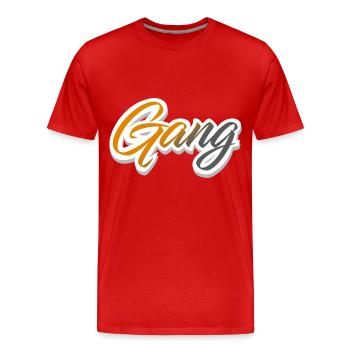 Gang Team Crew - Men's Premium Organic T-Shirt - red - Front - Damien (186cm)