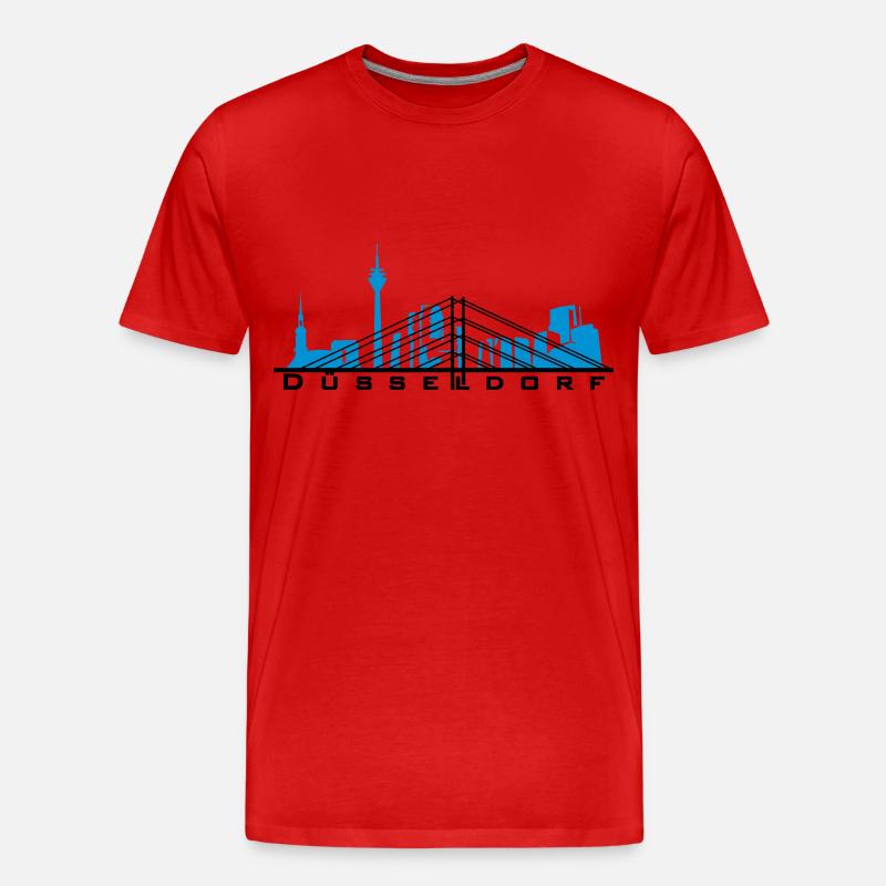 Düsseldorf - Männer Premium Bio T-Shirt - Rot