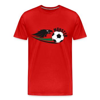 Münster Fußball - Männer Premium Bio T-Shirt - Rot - Vorne - Damien (186cm)