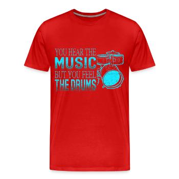 Schlagzeug Schlagzeuger Musiker - Männer Premium Bio T-Shirt - Rot - Vorne - Damien (186cm)