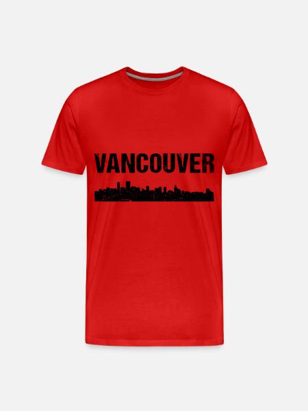 Vancouver Skyline - Männer Premium Bio T-Shirt - Rot