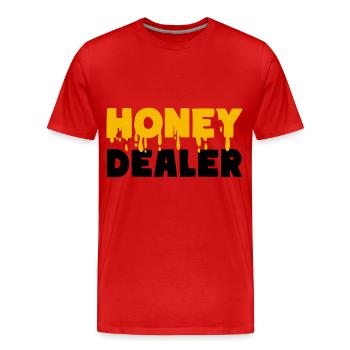 Honey Dealer Honey Bees - T-shirt bio Premium Homme - rouge - Devant - Damien (186cm)