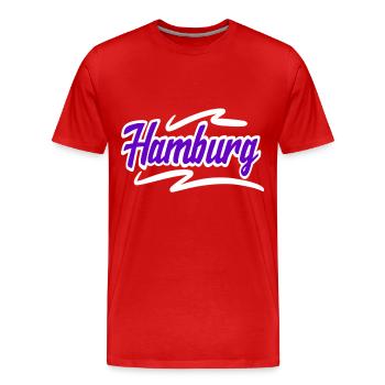 Hambourg - T-shirt bio Premium Homme - rouge - Devant - Damien (186cm)