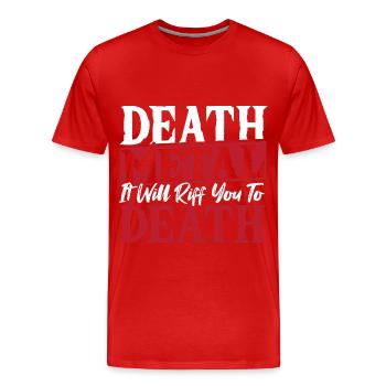 Heavy Metal, Hard Rock Music, Death Metal - Men's Premium Organic T-Shirt - red - Front - Damien (186cm)