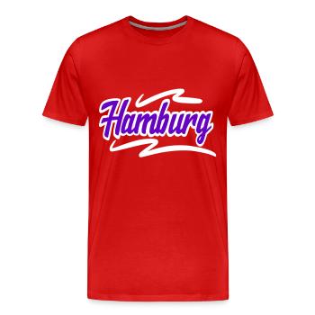 Hambourg - T-shirt bio Premium Homme - rouge - Devant - Damien (186cm)