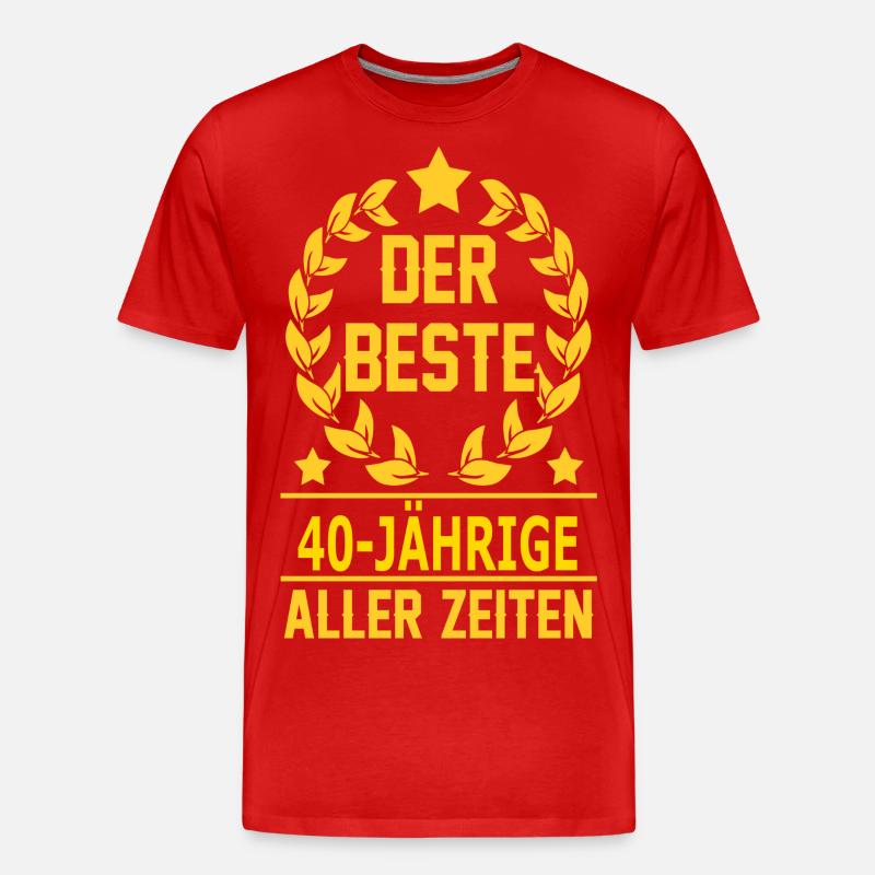 40-JÄHRIGE - Männer Premium Bio T-Shirt - Rot