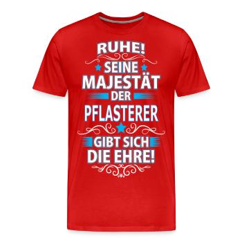PFLASTERER - Männer Premium Bio T-Shirt - Rot - Vorne - Damien (186cm)