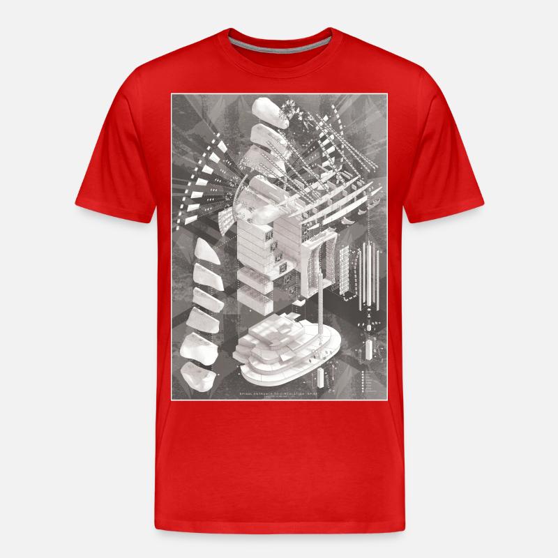 Basan's Gateway - Men's Premium Organic T-Shirt - red