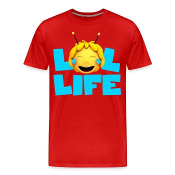 Maya The Bee Lol Life - Men's Premium Organic T-Shirt - red - Front - Damien (186cm)