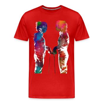 fencing sport art #fencing #sport - Men's Premium Organic T-Shirt - red - Front - Damien (186cm)
