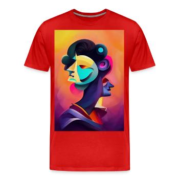 Bal masqué à Venise - T-shirt bio Premium Homme - rouge - Devant - Damien (186cm)