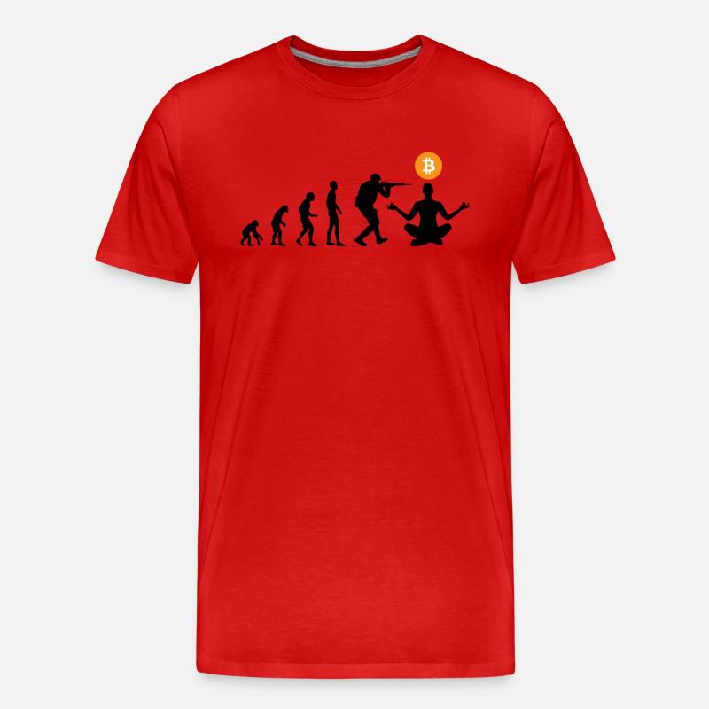 Évolution du Bitcoin - T-shirt bio Premium Homme - rouge