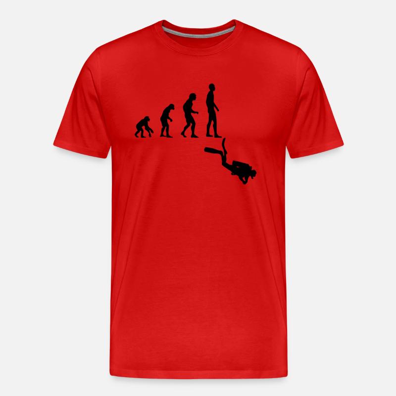 Evolution Plongée - T-shirt bio Premium Homme - rouge