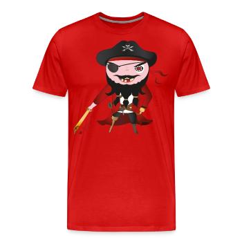 John Plank - Männer Premium Bio T-Shirt - Rot - Vorne - Damien (186cm)