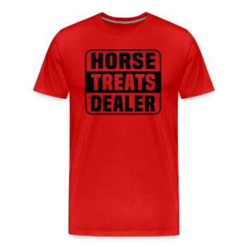 Horse Treats Dealer - Männer Premium Bio T-Shirt - Rot - Vorne - Damien (186cm)