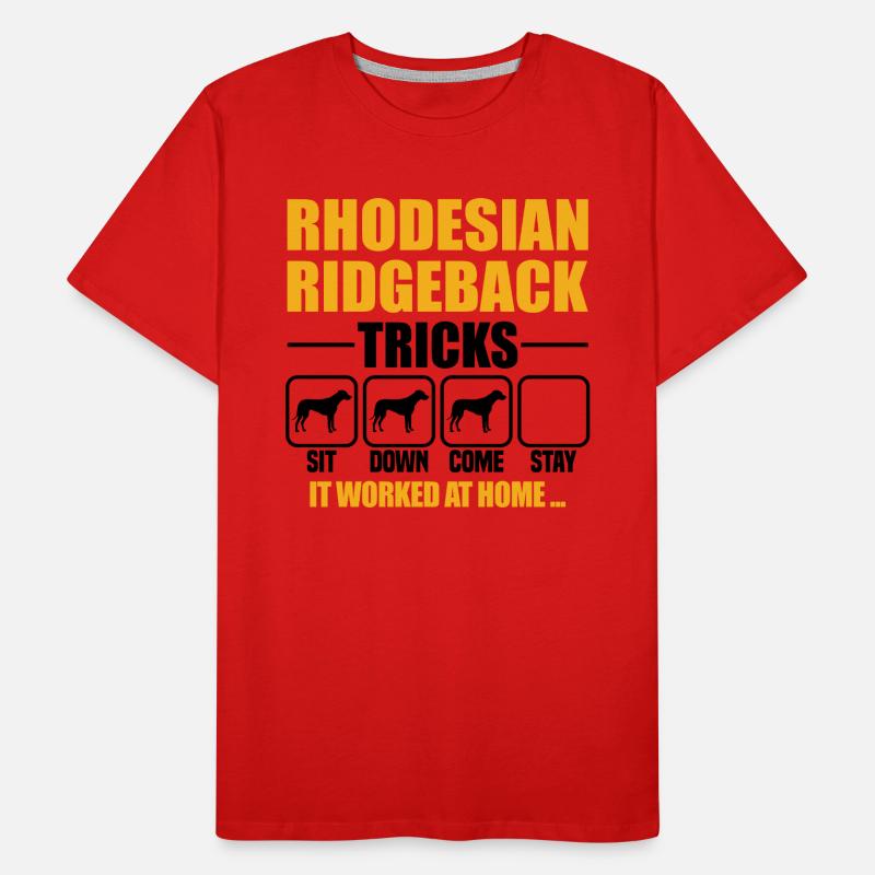 Rhodesian Ridgeback Tricks Men's Premium Organic T-Shirt