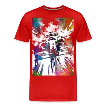 Formel #racing #sport - Männer Premium Bio T-Shirt - Rot - Vorne - Damien (186cm)