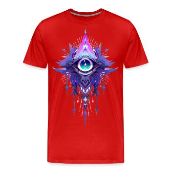 Attrape-rêves #7 - T-shirt bio Premium Homme - rouge - Devant - Damien (186cm)