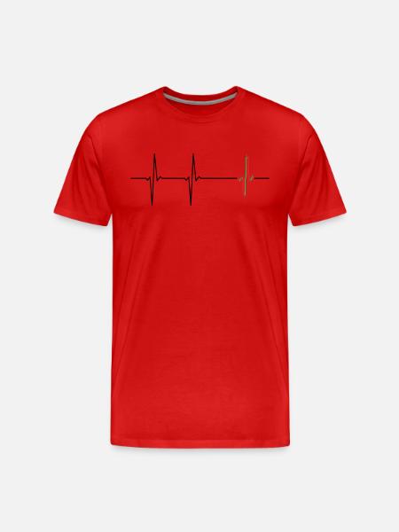 Trading EKG Trader Charttechnik Candlesticks - Männer Premium Bio T-Shirt - Rot