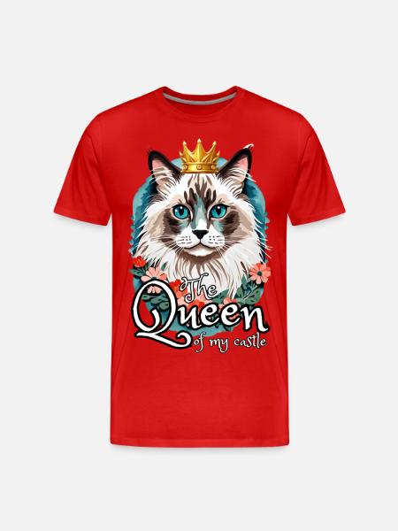 Ragdoll is the queen of my home - Men's Premium Organic T-Shirt - red