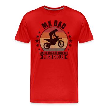MX Dad Motocross - Men's Premium Organic T-Shirt - red - Front - Damien (186cm)