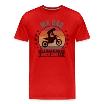 MX Dad Motocross - Men's Premium Organic T-Shirt - red - Front - Damien (186cm)