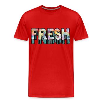 Frais - T-shirt bio Premium Homme - rouge - Devant - Damien (186cm)