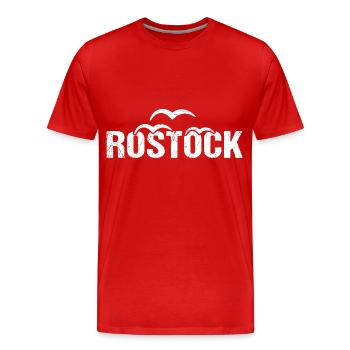 Rostock Ostsee Hansestadt Rostock - Männer Premium Bio T-Shirt - Rot - Vorne - Damien (186cm)