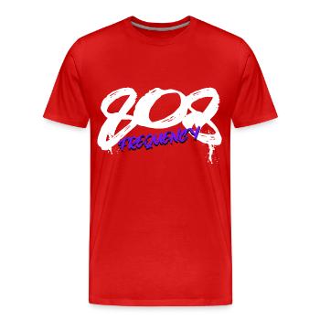 808 Synthesizer Analog Drum Machine - Men's Premium Organic T-Shirt - red - Front - Damien (186cm)