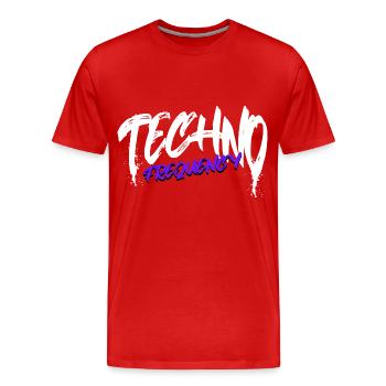 Techno - T-shirt bio Premium Homme - rouge - Devant - Damien (186cm)