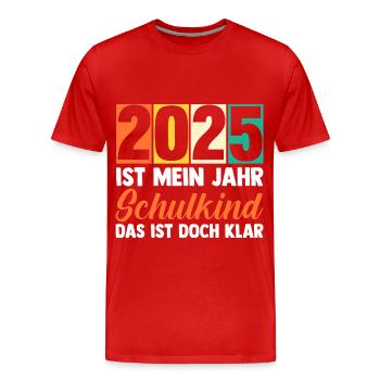 Kita Farewell First Grade School Enrollment 2025 - Men's Premium Organic T-Shirt - red - Front - Damien (186cm)