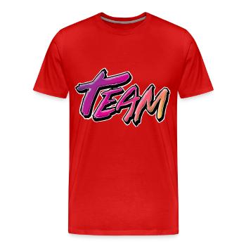 équipe - T-shirt bio Premium Homme - rouge - Devant - Damien (186cm)