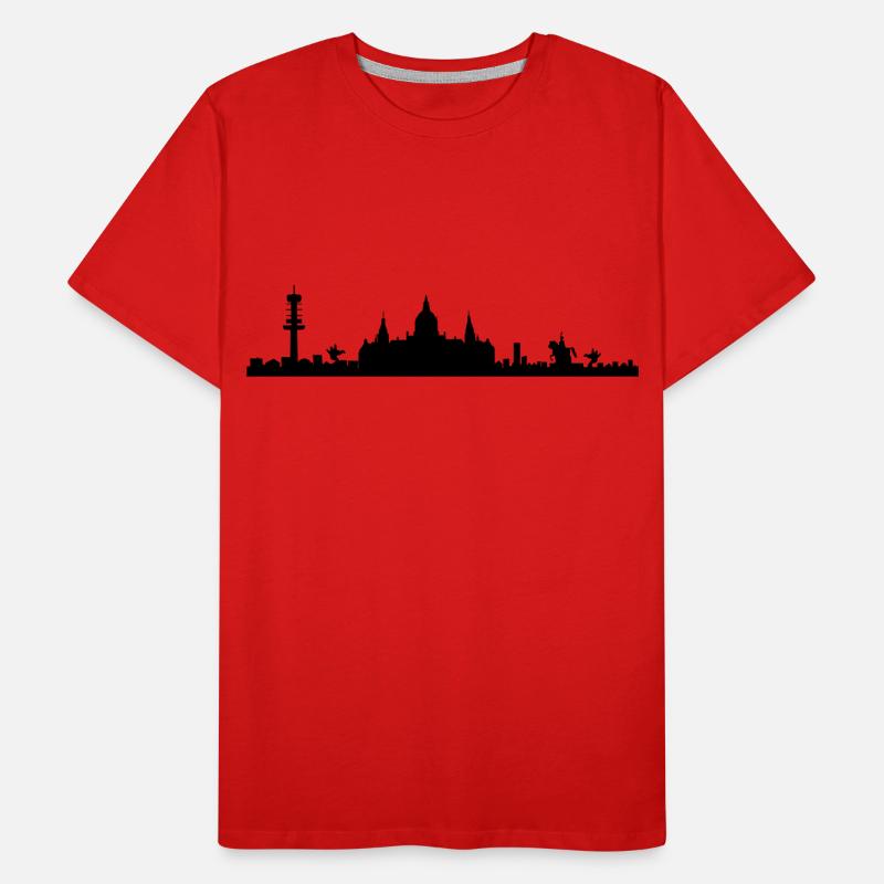 Hanovre skyline - silhouette - basse-Saxe T-shirt bio Premium Homme